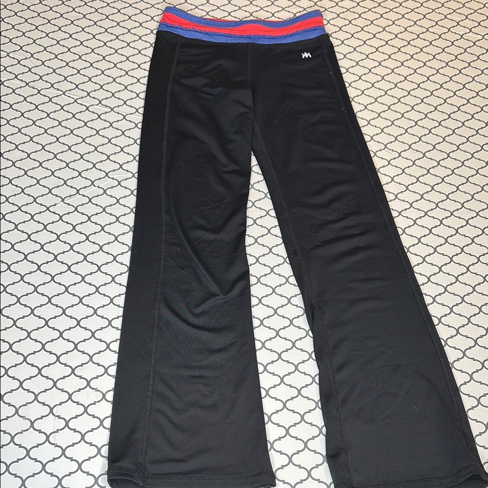 Black Kids Bottoms with Red and Blue Waistband